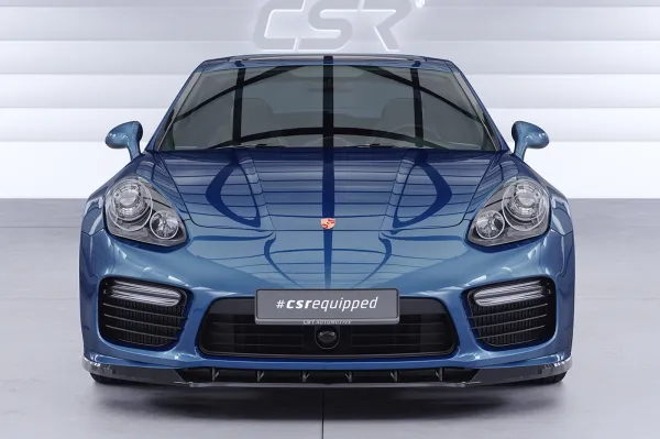 CSR Frontspoiler | Cup-Spoilerlippe mit ABE für Porsche Panamera 1 GTS/Turbo CSL371-S Strukturiert schwarz matt (keine Lackierung erforderlich)