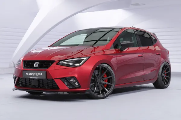 CSR Frontspoiler | Cup-Spoilerlippe mit ABE für Seat Ibiza 5 (6F) CSL918-G Glossy schwarz Hochglanz (keine Lackierung erforderlich)