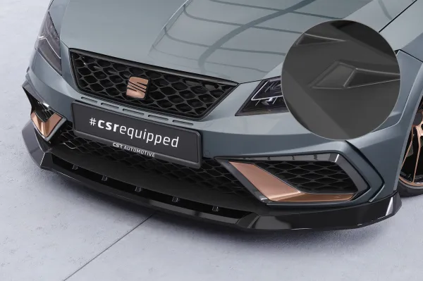CSR Frontspoiler | Cup-Spoilerlippe mit ABE für Seat Leon 3 (Typ 5F) Cupra R  CSL885-L Lackierung erforderlich (unlackiert)