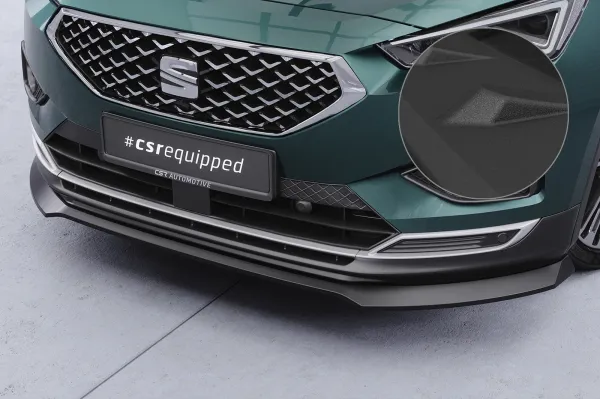 CSR Frontspoiler | Cup-Spoilerlippe mit ABE für Seat Tarraco CSL946-S Strukturiert schwarz matt (keine Lackierung erforderlich)