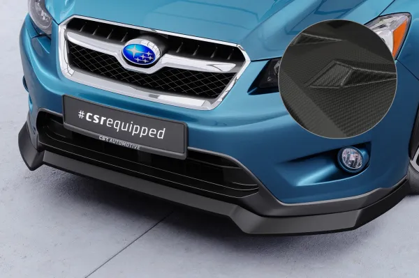 CSR Frontspoiler | Cup-Spoilerlippe mit ABE für Subaru XV Crosstrek CSL920-M Carbon Look matt strukturiert (keine Lackierung erforderlich)
