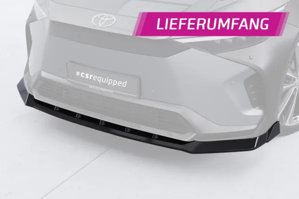 CSR Frontspoiler | Cup-Spoilerlippe mit ABE für Toyota bZ4X / Subaru Solterra CSL881-L schwarz matt (Lackierung erforderlich)
