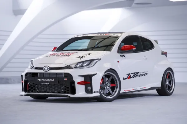 CSR Frontspoiler | Cup-Spoilerlippe mit ABE für Toyota GR Yaris (XP21) CSL535-L schwarz matt (Lackierung erforderlich)