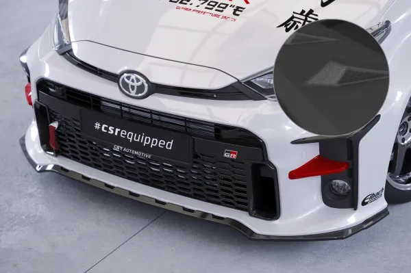 CSR Frontspoiler | Cup-Spoilerlippe mit ABE für Toyota GR Yaris (XP21) CSL535-S schwarz matt strukturiert (keine Lackierung erforderlich)