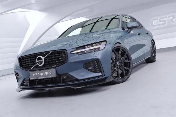 CSR Frontspoiler | Cup-Spoilerlippe mit ABE für Volvo S60 (3.Gen) CSL939-C Carbon Look Hochglanz (keine Lackierung erforderlich)