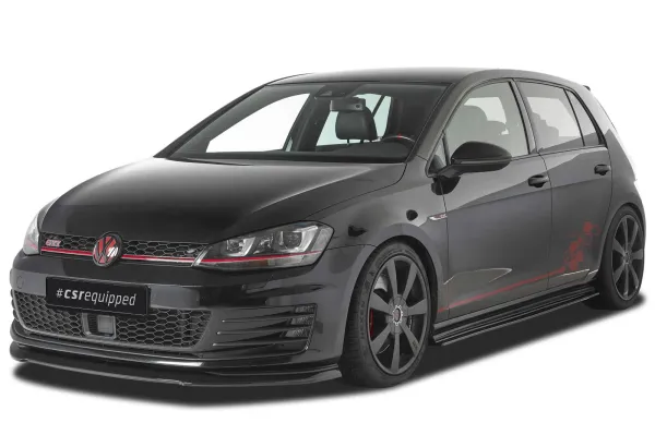 CSR Frontspoiler | Cup-Spoilerlippe mit ABE für VW Golf 7 GTI / GTD CSL338-M Carbon Look matt strukturiert (keine Lackierung erforderlich)