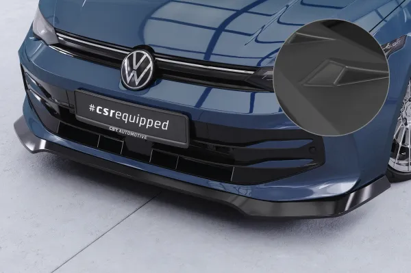 CSR Frontspoiler | Cup-Spoilerlippe mit ABE für VW Golf 8 CSL940-L Lackierung erforderlich (unlackiert)