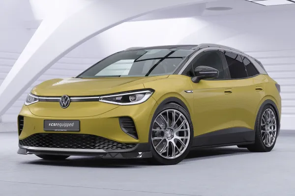 CSR Frontspoiler | Cup-Spoilerlippe mit ABE für VW ID.4 Pure und Pro CSL816-C Carbon Look Hochglanz (keine Lackierung erforderlich)