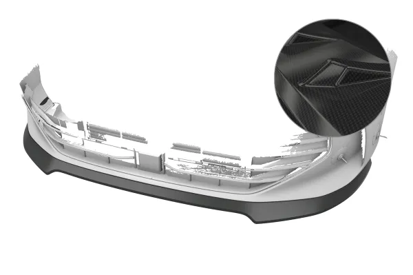 CSR Frontspoiler | Cup-Spoilerlippe mit ABE für VW Passat B9 Variant CSL921-C Carbon Look Hochglanz (keine Lackierung erforderlich)