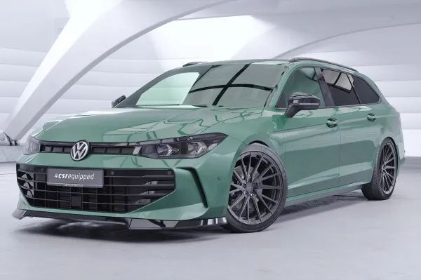 CSR Frontspoiler | Cup-Spoilerlippe mit ABE für VW Passat B9 Variant CSL921-S Strukturiert schwarz matt (keine Lackierung erforderlich)