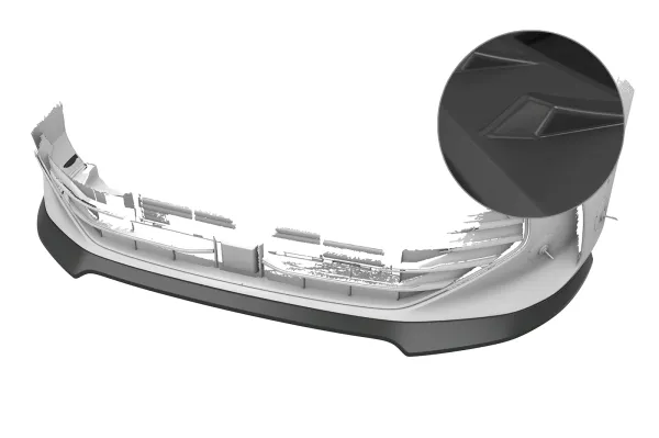CSR Frontspoiler | Cup-Spoilerlippe mit ABE für VW Passat B9 Variant CSL921-L schwarz matt (Lackierung erforderlich)