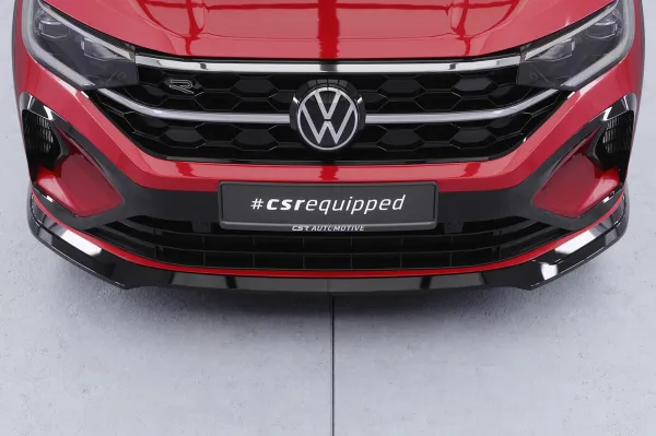 CSR Frontspoiler | Cup-Spoilerlippe mit ABE für VW Taigo (Typ CS) CSL924-C Carbon Look Hochglanz (keine Lackierung erforderlich)