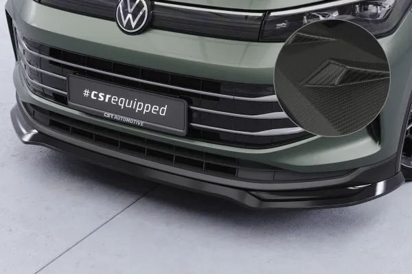 CSR Frontspoiler | Cup-Spoilerlippe mit ABE für VW Tiguan 3 CSL977-M Carbon Look matt strukturiert (keine Lackierung erforderlich)