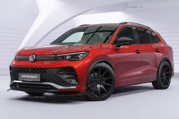 CSR Frontspoiler | Cup-Spoilerlippe mit ABE für VW Tiguan 3 R-Line CSL954-G Glossy schwarz Hochglanz (keine Lackierung erforderlich)