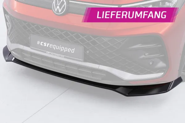 CSR Frontspoiler | Cup-Spoilerlippe mit ABE für VW Tiguan 3 R-Line CSL954-C Carbon Look Hochglanz (keine Lackierung erforderlich)