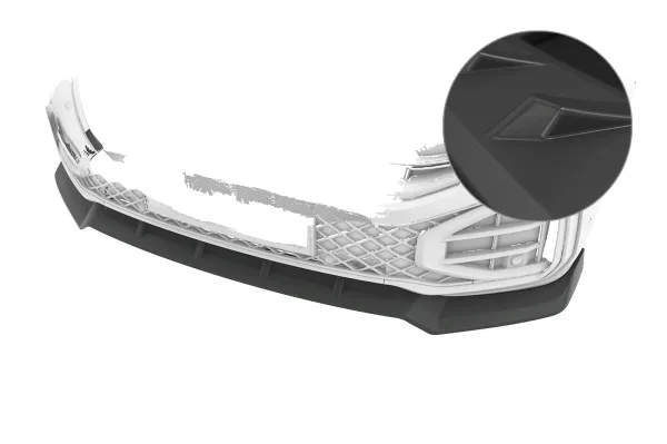 CSR Frontspoiler | Cup-Spoilerlippe mit ABE für VW Touareg 3 (Typ CR) CSL974-L Lackierung erforderlich (unlackiert)