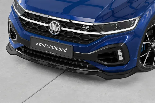 CSR Frontspoiler | Cup-Spoilerlippe mit ABE für VW T-Roc (Typ A1) R CSL923-S Strukturiert schwarz matt (keine Lackierung erforderlich)