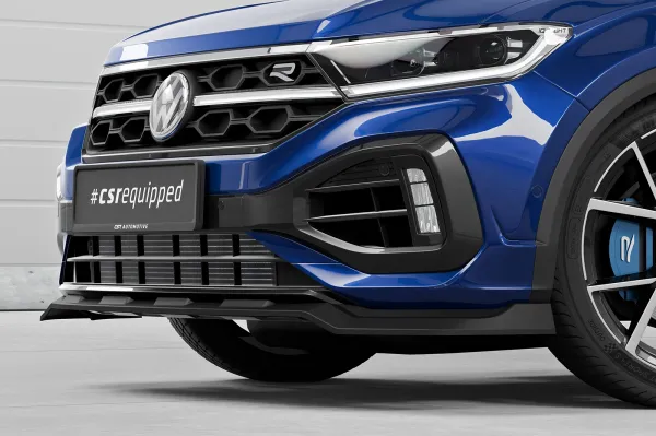 CSR Frontspoiler | Cup-Spoilerlippe mit ABE für VW T-Roc (Typ A1) R CSL923-G Glossy schwarz Hochglanz (keine Lackierung erforderlich)