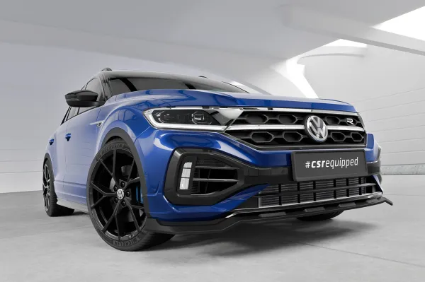CSR Frontspoiler | Cup-Spoilerlippe mit ABE für VW T-Roc (Typ A1) R CSL923-C Carbon Look Hochglanz (keine Lackierung erforderlich)