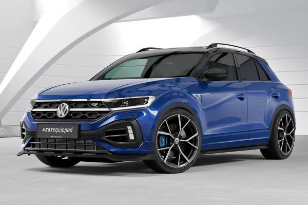 CSR Frontspoiler | Cup-Spoilerlippe mit ABE für VW T-Roc (Typ A1) R CSL923-G Glossy schwarz Hochglanz (keine Lackierung erforderlich)