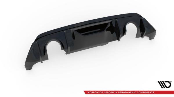 Maxton Design Heckansatz Diffusor Set mit Milltek Sport Endschalldämpfer TI für Ford Fiesta ST MK8 – Schwarz Hochglanz – mit ABE