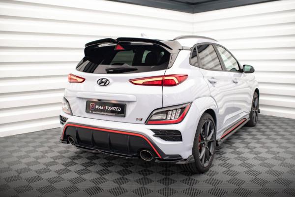 Maxton Design Spoiler CAP für Hyundai Kona N Mk1 schwarz Hochglanz