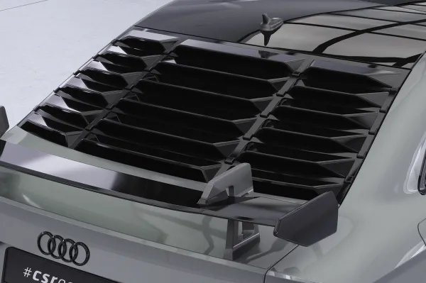 CSR Heckscheibenblende mit ABE für Audi A3 / S3 / RS3 (8V) Limousine HSB139-S schwarz matt strukturiert (keine Lackierung erforderlich)