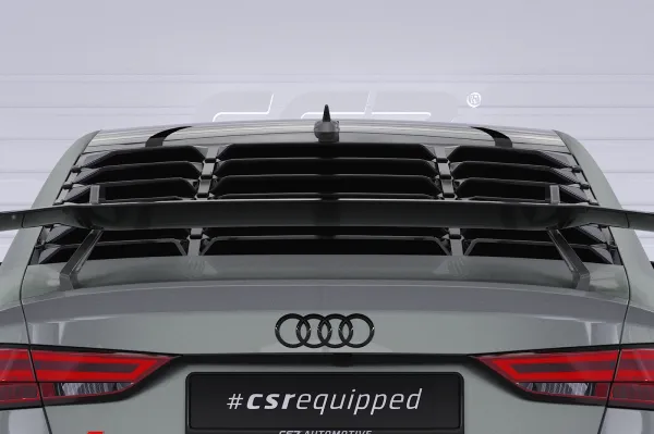 CSR Heckscheibenblende mit ABE für Audi A3 / S3 / RS3 (8V) Limousine HSB139-M Carbon Look matt strukturiert (keine Lackierung erforderlich)