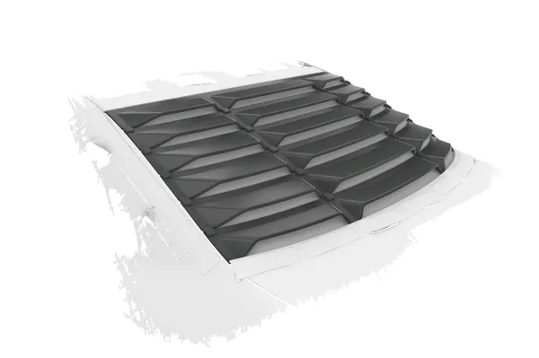 CSR Heckscheibenblende mit ABE für Audi A3 / S3 / RS3 (8V) Limousine HSB139-S schwarz matt strukturiert (keine Lackierung erforderlich)