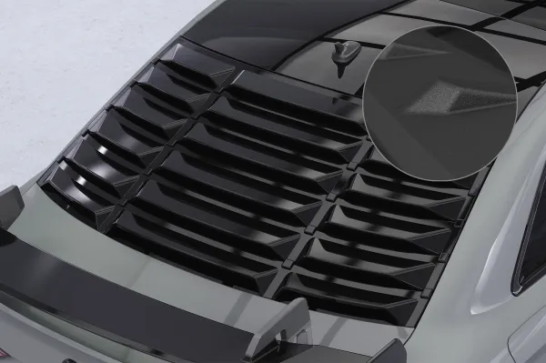 CSR Heckscheibenblende mit ABE für Audi A3 / S3 / RS3 (8V) Limousine HSB139-S schwarz matt strukturiert (keine Lackierung erforderlich)