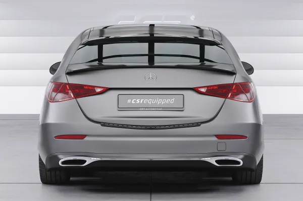 CSR Heckscheibenblende mit ABE für Mercedes-Benz C-Klasse (W206) Limousine HSB104-S Strukturiert schwarz matt (keine Lackierung erforderlich)