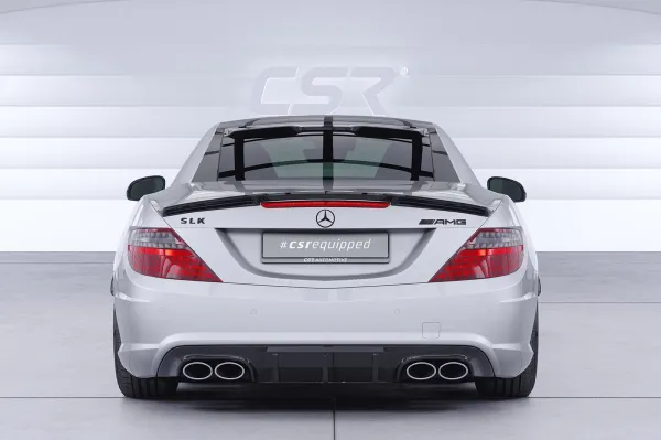 CSR Heckscheibenblende mit ABE für Mercedes-Benz SLK / SLC (R172) Roadster HSB124-C Carbon Look Hochglanz (keine Lackierung erforderlich)