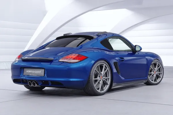 CSR Heckscheibenblende mit ABE für Porsche Cayman 987C HSB102-S Strukturiert schwarz matt (keine Lackierung erforderlich)