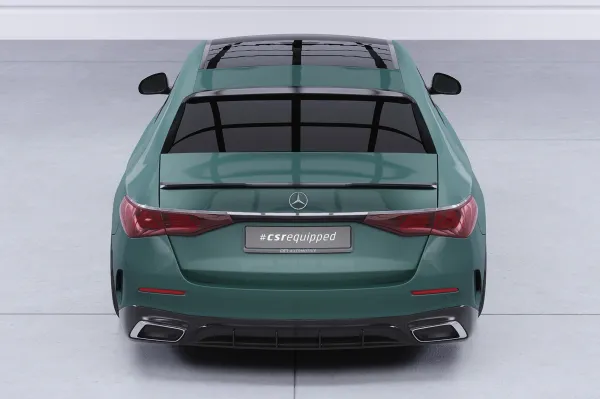 CSR Heckscheibenblend mit ABE für Mercedes Benz E-Klasse W214 Limousine HSB130-S schwarz matt strukturiert (keine Lackierung erforderlich)