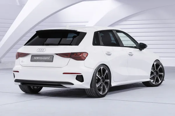 CSR Heckspoiler | Heckflügel mit ABE für Audi A3 (8Y) Sportback HF240-C Carbon Look Hochglanz (keine Lackierung erforderlich)