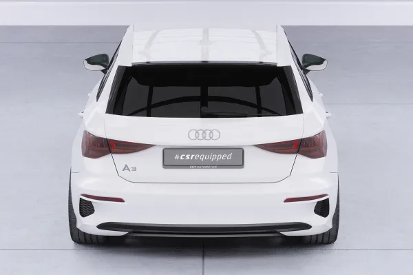CSR Heckspoiler | Heckflügel mit ABE für Audi A3 (8Y) Sportback HF240-S schwarz matt strukturiert (keine Lackierung erforderlich)