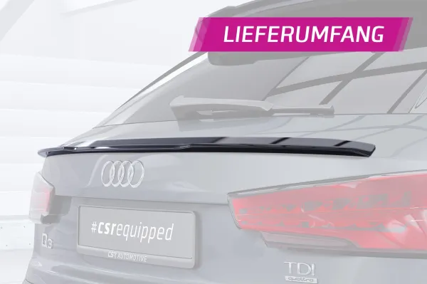 CSR Heckspoiler | Heckflügel mit ABE für Audi Q3 (8U) HF094-M Carbon Look matt strukturiert (keine Lackierung erforderlich)