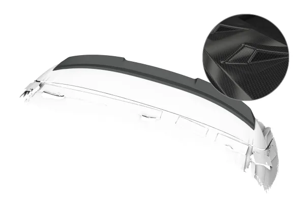 CSR Heckspoiler | Heckflügel mit ABE für Audi Q7 (4M) HF271-C Carbon Look Hochglanz (keine Lackierung erforderlich)