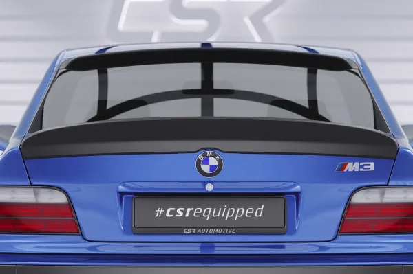 CSR Heckspoiler | Heckflügel mit ABE für BMW 3er E36 Coupe HF987-C Carbon Look Hochglanz (keine Lackierung erforderlich)