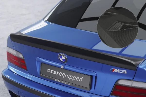 CSR Heckspoiler | Heckflügel mit ABE für BMW 3er E36 Coupe HF987-M Carbon Look matt strukturiert (keine Lackierung erforderlich)