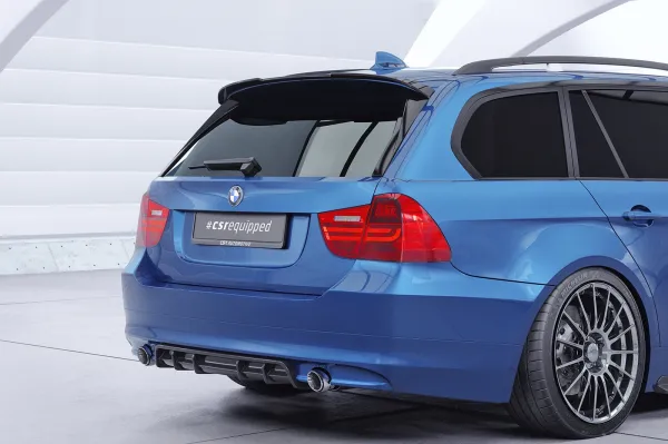 CSR Heckspoiler | Heckflügel mit ABE für BMW 3er E91 Touring HF216-G Glossy schwarz Hochglanz (keine Lackierung erforderlich)