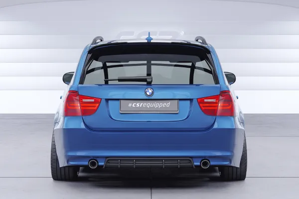 CSR Heckspoiler | Heckflügel mit ABE für BMW 3er E91 Touring HF216-G Glossy schwarz Hochglanz (keine Lackierung erforderlich)