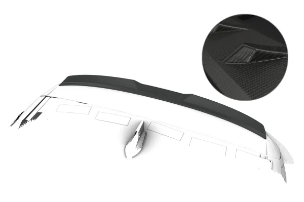 CSR Heckspoiler | Heckflügel mit ABE für Dacia Sandero Stepway / Sandero 3 (DJF) HF291-M Carbon Look matt strukturiert (keine Lackierung erforderlich)