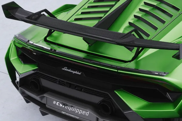 CSR Heckspoiler | Heckflügel mit ABE für Lamborghini Huracan HF202-M Carbon Look matt strukturiert (keine Lackierung erforderlich)