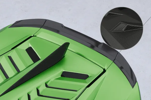 CSR Heckspoiler | Heckflügel mit ABE für Lamborghini Huracan HF202-M Carbon Look matt strukturiert (keine Lackierung erforderlich)