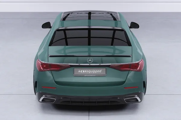 CSR Heckspoiler | Heckflügel mit ABE für Mercedes Benz E-Klasse W214 Limousine HF173-M Carbon Look matt strukturiert (keine Lackierung erforderlich)