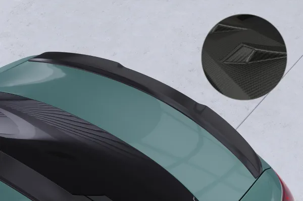 CSR Heckspoiler | Heckflügel mit ABE für Mercedes Benz E-Klasse W214 Limousine HF173-M Carbon Look matt strukturiert (keine Lackierung erforderlich)
