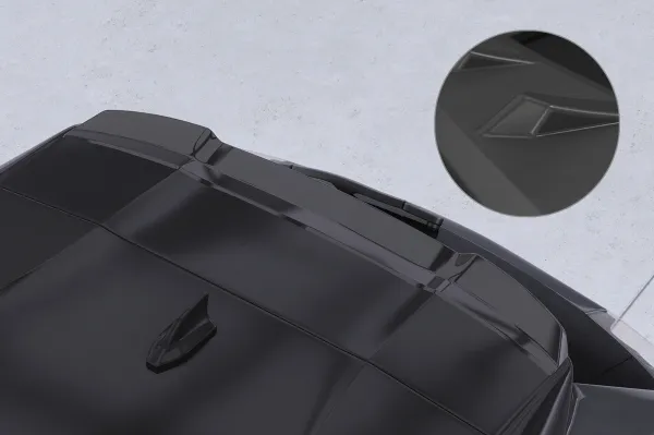 CSR Heckspoiler | Heckflügel mit ABE für Peugeot 2008 II / e-2008 HF186-L schwarz matt (Lackierung erforderlich)
