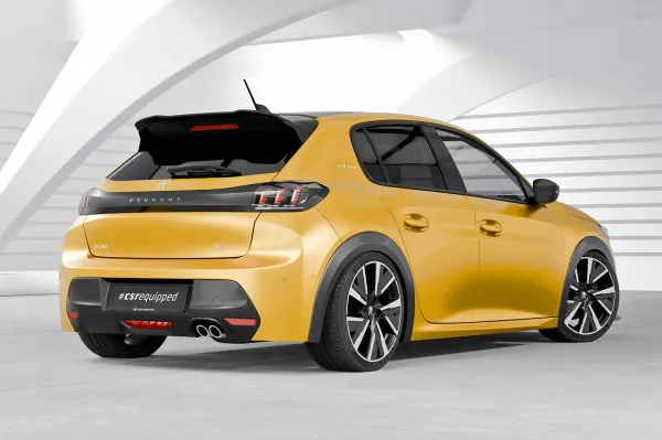 CSR Heckspoiler | Heckflügel mit ABE für Peugeot 208 II HF057-C Carbon Look Hochglanz (keine Lackierung erforderlich)