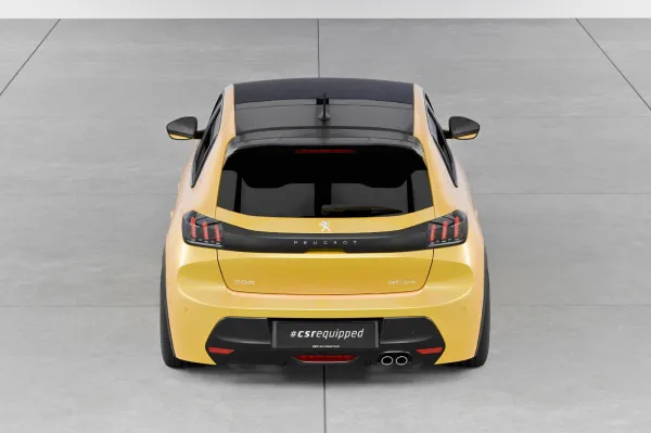 CSR Heckspoiler | Heckflügel mit ABE für Peugeot 208 II HF057-G Glossy schwarz Hochglanz (keine Lackierung erforderlich)